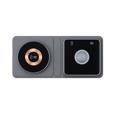 Good price Mobile Phone Watch Earphone 15W Foldable Travel Wireless Charger Blue and Grey online
