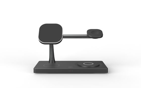 Good price 15W all in one Fast Wireless Charger With Night Light Zinc Alloy 271g Black And White online