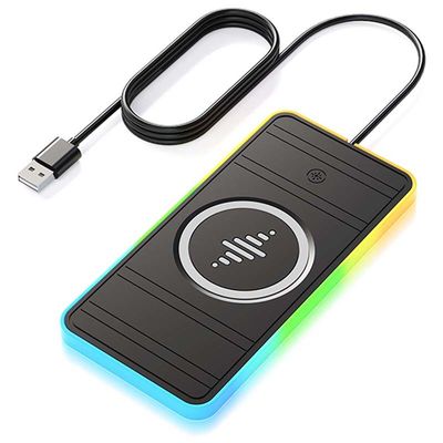 Good price Apple Compatible Black Wireless Car Charging Pad Charge Non-Slip Pad With RGB Colorful Light online