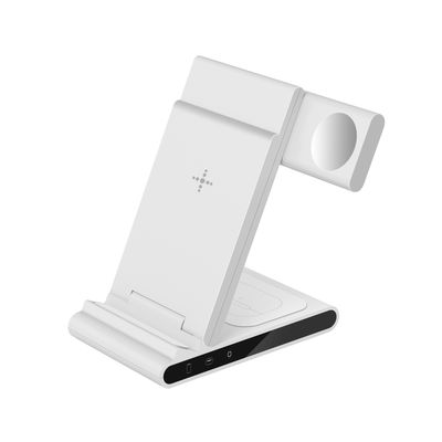 Good price 10W Foldable Wireless Charging Station for Smartphones Earbuds Apple Watch Overcharge Protection White/Black online