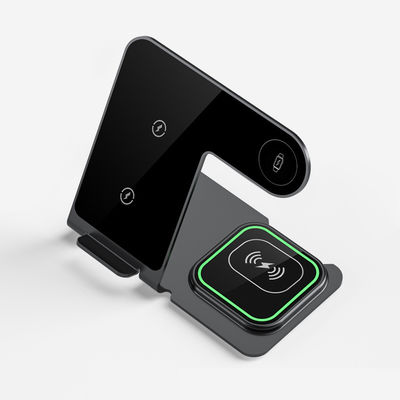 Good price Aluminum Alloy 3 In 1 Wireless Charging Stand 15W Power Over Temperature Protection online