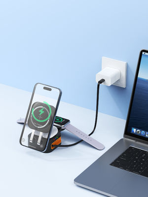 Good price 15W CYJ-10 Desktop Portable Wireless Fast Charger Magetic Charger With Indicator Light Intelligent Charger online