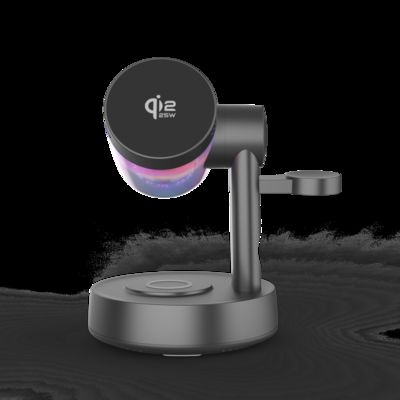 Good price Qi2.2 5 in 1 Bluetooth Speaker Wireless Charger station for iPhone 17/16 Samsung Galaxy S25 online