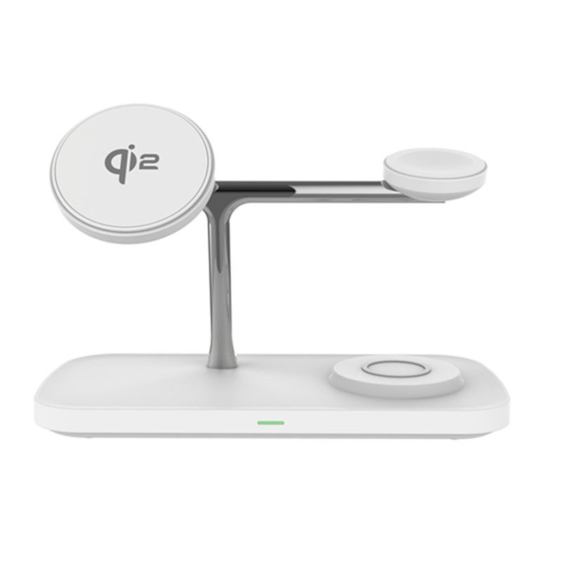 All In One Qi Magnetic Portable Wireless Charger Fast Charger White And ...