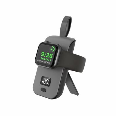 2500 MAh Type C Apple Magnetic Power Bank Black White Portable Apple Watch Charger