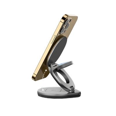 Good price Strong Magnetic Metal Ce Travel Wireless Charger Non Rotatable 3 In 1 Apple Charger FCC online