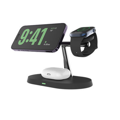 Good price T268D Fast Metal Wireless Charging Stable Current  Magnetic Apple 3 In One Charging Stand online