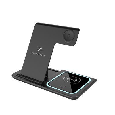 Good price Black Travel Wireless Charger For Phone Earphone Watch Overvoltage Protection online