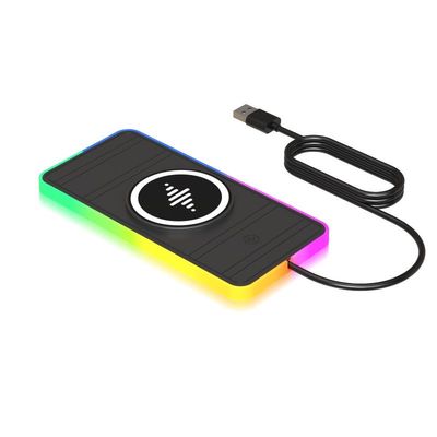 Good price Fast Car Wireless Charger Black Charging Pad For Apple Devices With RGB Light online