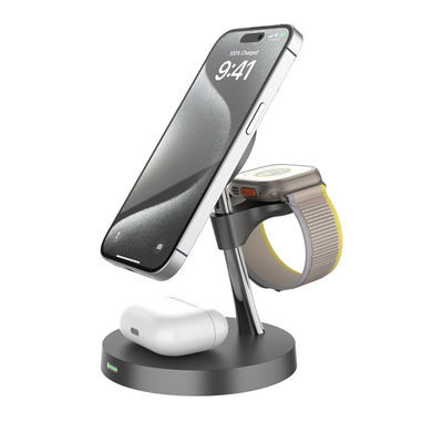 Good price Black White Zinc Alloy Multifunctional Apple Fast Magnetic 4 In1 Wireless Charging Station Compatible With Samsung Apple online