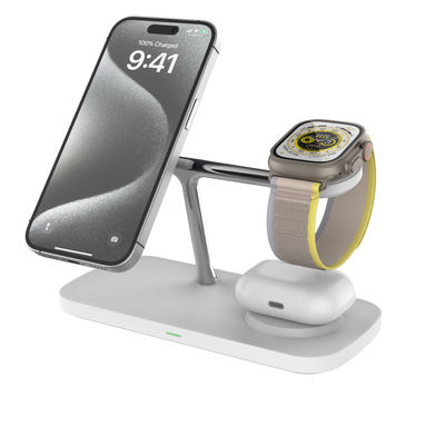 Qi 2 Adjustable Magnetic Wireless Charger Hub For Apple/Samsung Watch