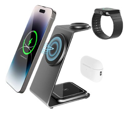 Good price 15W 10W 7.5W 5W Qi Standard Metal Wireless Charger with USB C Cable and Aluminum Alloy online