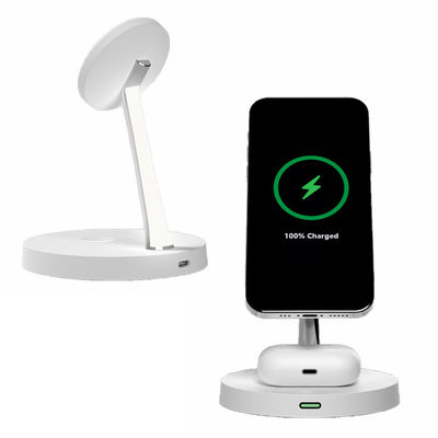 Good price 15W/10W/7.5W/5W Multifunctional Wireless Charging Station Zinc Alloy ABS 3 In 1 Magnetic Stand online