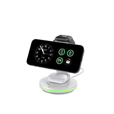 Good price Rotable & Foldable wireless magnetic phone charger with LED light online
