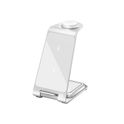 Good price Aluminum 3 In 1 Wireless Charging Stand for iPhone Samsung Qi Phones Five colors online