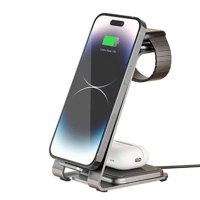 Good price 15W Aluminum Alloy 3 In 1 Wireless Charging Stand for Smart Devices online