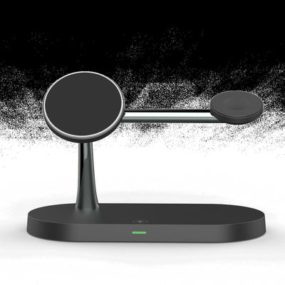 CE/FCC/RoHS Approved 15W Magnetic Wireless Charger for Fast Charging and 2W Watch Charging