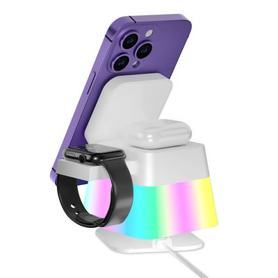 Good price Multifunctional 4 In 1 Wireless Charging Station With Rotational Body And Flipping Top online