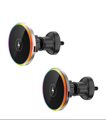 Good price User-Friendly Magnetic Wireless Car Charger for Qi Smartphones in Silver/Grey online