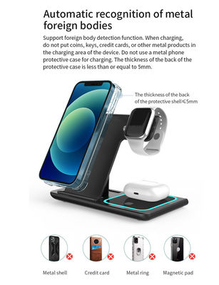 Good price 3-In 1 Wireless Fast Charger Apple/Samsung 15W/10W Foldable Xharger Support Apple Watch With The Night Light online