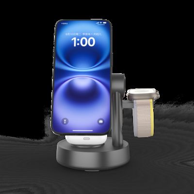 Good price Qi2.2 3 in 1 Charging Station for Apple with Bluetooth Speaker, 15W Fast Magnetic Wireless Charger Station with Night Light online