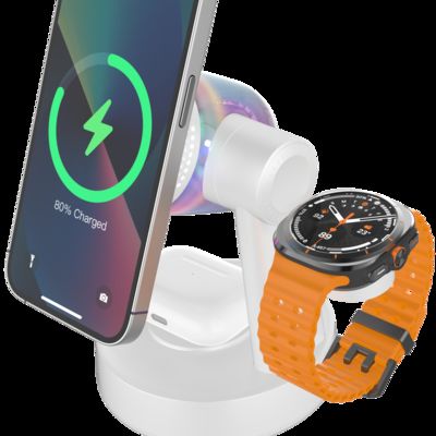 Good price 5 in 1 Magnetic Wireless Charger Bluetooth Speakers and Night Light for Apple Mag Safe iPhone 17 16e 16 15 14 13 12 Pro Max iWatch and AirPods Fast Charging Station online