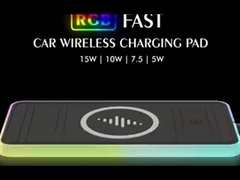 A8X 2 in 1 USB wireless charging pad for car