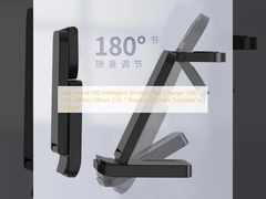 New arrival S90 Intelligent Wireless Fast Charger 15W ABS+Metal+Silicon 3-In 1 Wireless Charger Foldable fast charger