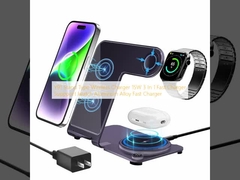 Y91 Stand Type Wireless Charger 15W 3 In 1 Fast Charger Suppport Iwatch Aluminum Alloy Fast Charger 