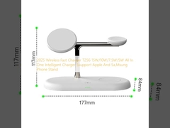 2025 Wireless Fast Charger T256 15W/10W/7.5W/5W  All In One Intelligent Charger Ssupport Apple And Sa,Msung  Phone  Stand 