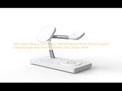 2025 Latest Wireless Fast Charger 15W/10W Mobile Phone Bracket Support Charging Apple And Samsung Wireless Fast Charger Stand