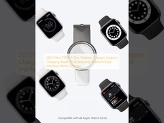 2025 New T304-A Zinc Wireless Charger Support Charging Apple And Samsung Products Dual Interface Watch Charger