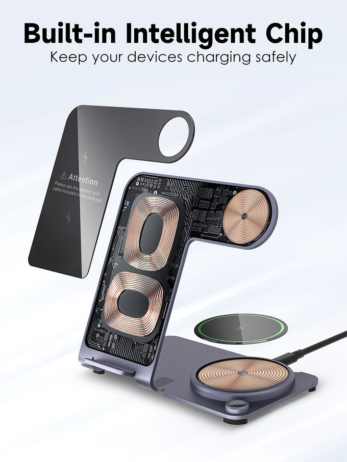 3 in 1 15W Metal Wireless fast Charging Station The Best Solution for Your Wireless Charging Needs
